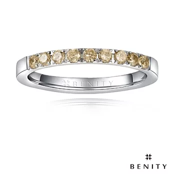 【BENITY】彩虹天空女戒-香檳色鑽白鋼款#4