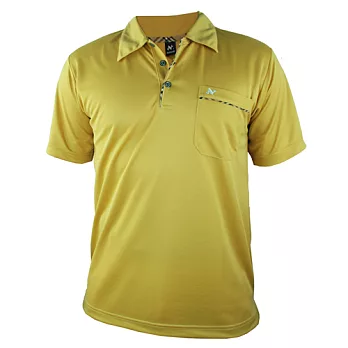 【遊遍天下】男款運動休閒抗UV吸濕排汗POLO衫(NL020)XL土黃