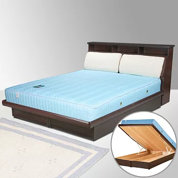 《Homelike》黛絲6尺掀床組-雙人加大-胡桃木紋