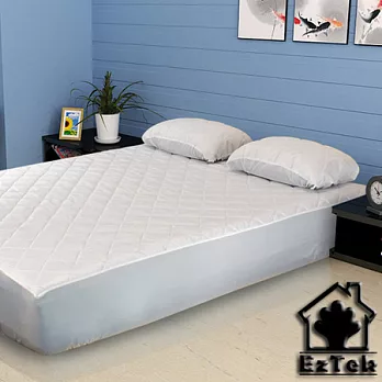 [輕鬆睡-EzTek] shield全覆式防潑水保潔墊-雙人白色