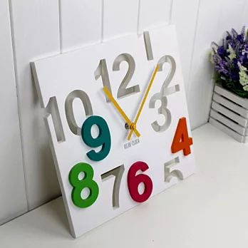 【Air】時尚藝術 普普克莉玩色時鐘/掛鐘白色