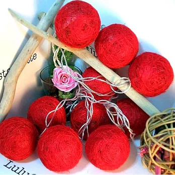 【Air】熱情紅藤絲造型小球燈紅色