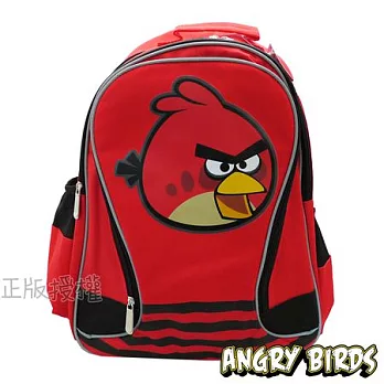【Angry Birds】憤怒鳥㊣版授權 流線型反光護背三層後背書包(三色)紅