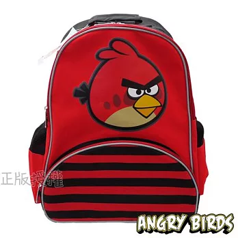 【Angry Birds】憤怒鳥㊣版授權 俏皮反光護背雙層後背書包(紅)紅