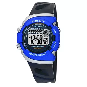 JAGA捷卡 M367防水多功能運動電子錶（藍色）