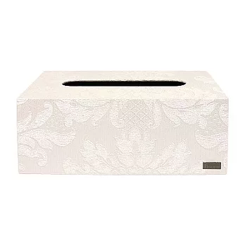 手工製-CEO方型皮革面紙盒-大馬士革花紋