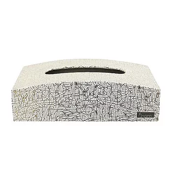 手工製-爵士樂弧形皮革面紙盒-金色曼哈頓