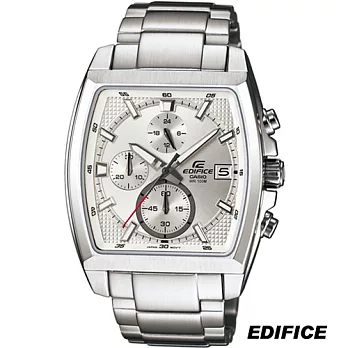 CASIO EDIFICE 酒桶造型計時腕錶EFR-524D-7A白