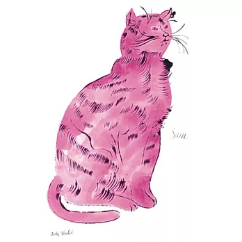 安迪沃荷 Sam， c.1954 貓從山姆， c.1954黑邊銀斜框