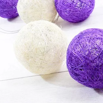 【Air】葡萄多酚藤絲造型小球燈紫色+白色