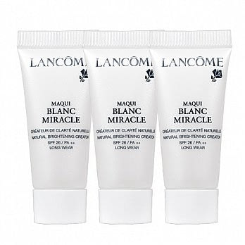 LANCOME 蘭蔻 瞬白奇蹟持久粉底液精巧版 SPF26/PA++(#O-02)(5ml)*3