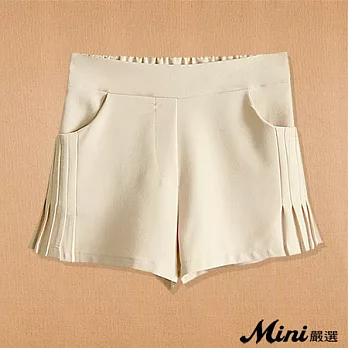 【Mini嚴選】夏款日系寬鬆百搭短褲(共三色)-M(米色)