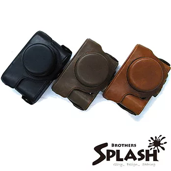 SPLASH 手工皮套 For OLYMPUS XZ2 專用 (兩件式)咖啡