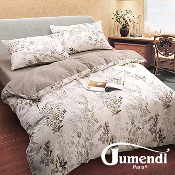 【Jumendi-悠閒情柔】台灣製四件式特級純棉床包被套組-雙人