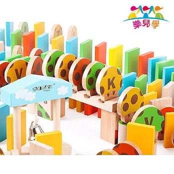 【樂兒學】字母香菇骨牌益智木製學習積木