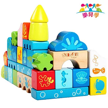 【樂兒學】海洋城堡益智創意木製學習積木