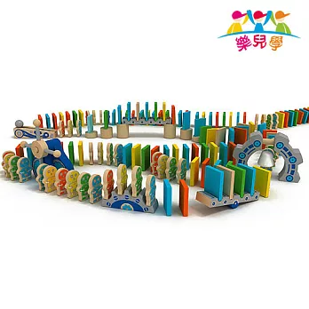 【樂兒學】趣味創意機器人骨牌益智木製學習積木
