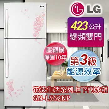 LG 樂金423公升變頻負離子雙門冰箱 GN-L562NP