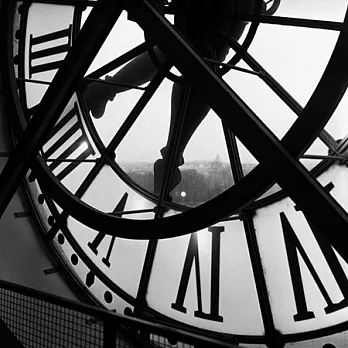 Orsay Clock 奧賽鐘內黑邊銀弧框