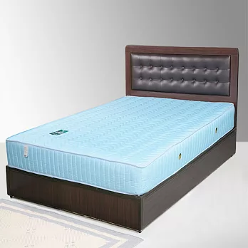 《Homelike》艾凡3.5尺床組+獨立筒床墊-單人-胡桃木紋