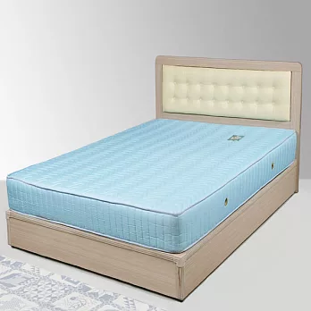 《Homelike》艾凡3.5尺床組+獨立筒床墊-單人-白橡木紋