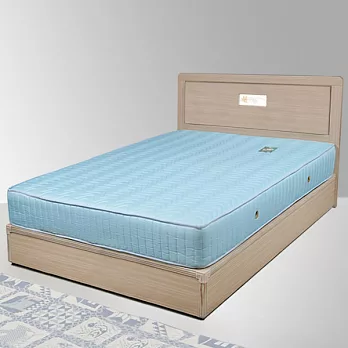 《Homelike》朵拉3.5尺床組+獨立筒床墊-單人-白橡木紋