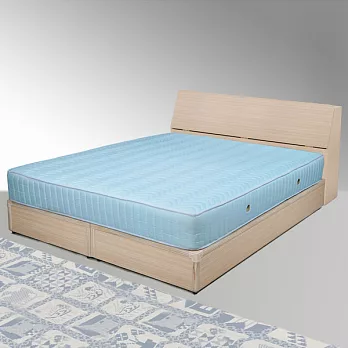 《Homelike》諾雅6尺床組+獨立筒床墊-雙人加大-白橡木紋