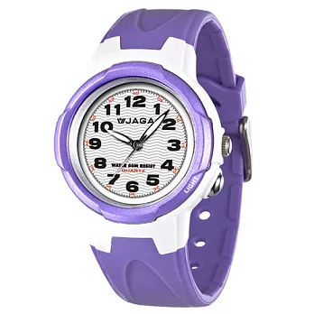JAGA捷卡石英冷光運動錶AQ71(紫色)