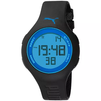 PUMA 陽光信號電子腕錶-黑x藍
