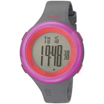 PUMA 輕盈體態心率腕錶-灰x粉紅