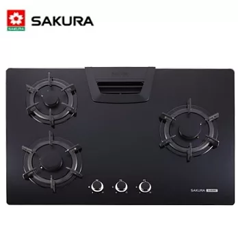 櫻花 SAKURA-G-2835G三口節能玻璃檯面爐 黑色玻璃-天然瓦斯/含原廠技師到府基本安裝服務