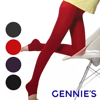 【Gennie’s奇妮】時尚彈性厚棉孕婦踩腳/九分兩穿褲襪(GM34) 灰