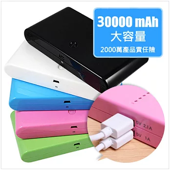 【二仟萬產險保障】 30000mAh 行動電源 (移動電源/Apple/Sony/HTC/Samsung)黑