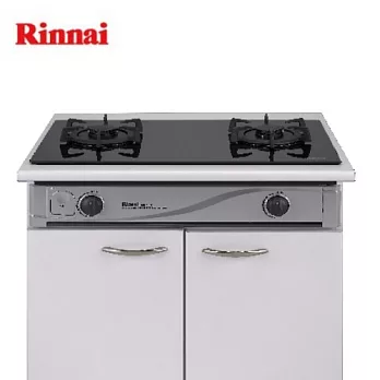 林內Rinnai- RBTS-271GF 崁入式Lotus二口瓦斯爐黑色玻璃-天然瓦斯/含原廠技師到府基本安裝服務