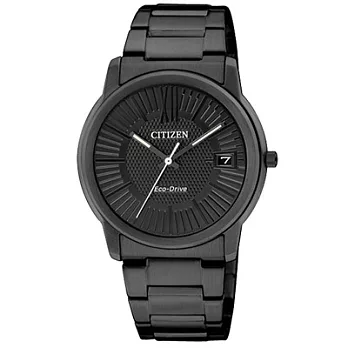 CITIZEN 概念躍動光動能日期腕錶(黑)