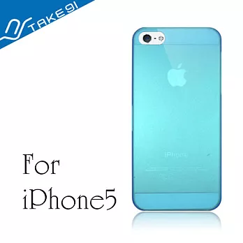 Take91 Slim5 iPhone5 超薄彩漾保護殼(湖水藍)