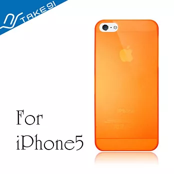 Take91 Slim5 iPhone5 超薄彩漾保護殼(螢光橘)