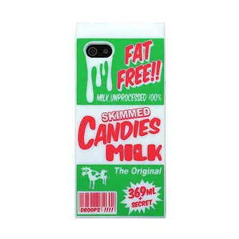 Candies iPhone5 牛奶盒矽膠保護殼綠