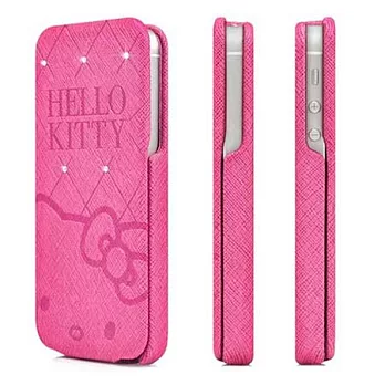 GARMMA Hello Kitty iPhone5下掀式摺疊皮套-典藏桃典藏桃