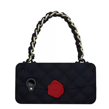 Candies HTC New One 晚宴包矽膠保護殼黑