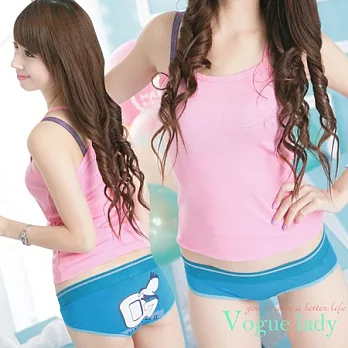 【Vogue Lady】塗鴉寬版三角系列(07)M藍