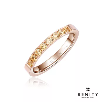 【BENITY】彩虹天空女戒-香檳金鑽玫瑰金款#4