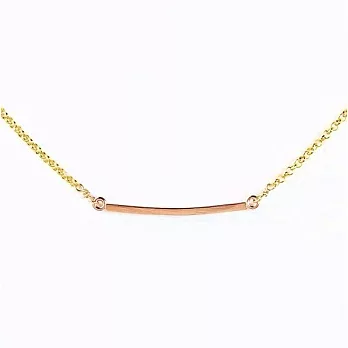 【Dogeared】美國品牌祈願項鍊~balance medium square bar necklace完美平衡14K玫瑰金18吋項鍊