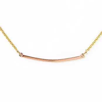 【Dogeared】美國品牌祈願項鍊~balance large square bar necklace完美平衡14K玫瑰金18吋項鍊