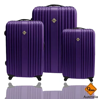 Gate9五線譜系列ABS霧面旅行箱/行李箱三件組紫色