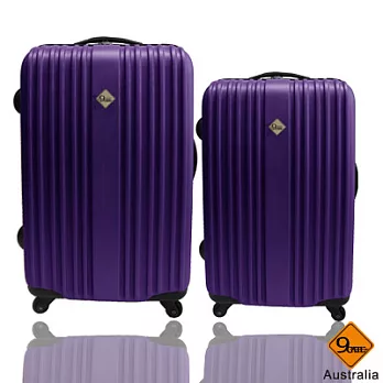 Gate9五線譜系列ABS霧面旅行箱/行李箱兩件組28+24深紫色