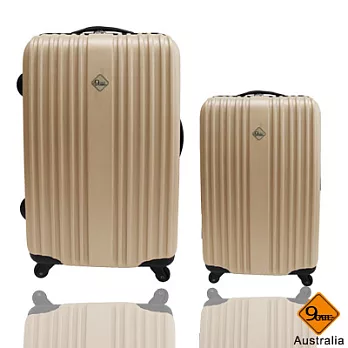 Gate9五線譜系列ABS霧面旅行箱/行李箱兩件組28+20香檳金