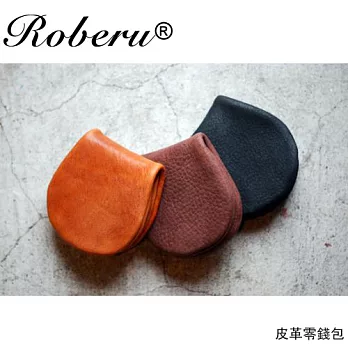 ROBERU 《日本手工》植鞣皮革零錢包-原色