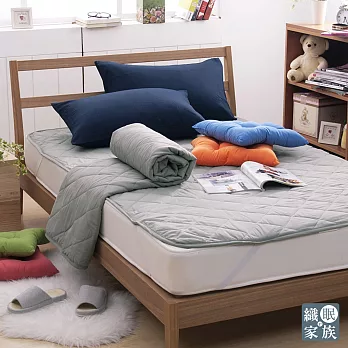 【Jumendi-自信灰】台灣精製防蹣抗菌保潔墊-單人