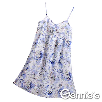 【Gennie’s奇妮】沁藍雪紡春夏孕婦背心洋裝(G1333)M藍